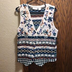 Paris Sport Club Knit Button Down Vest
